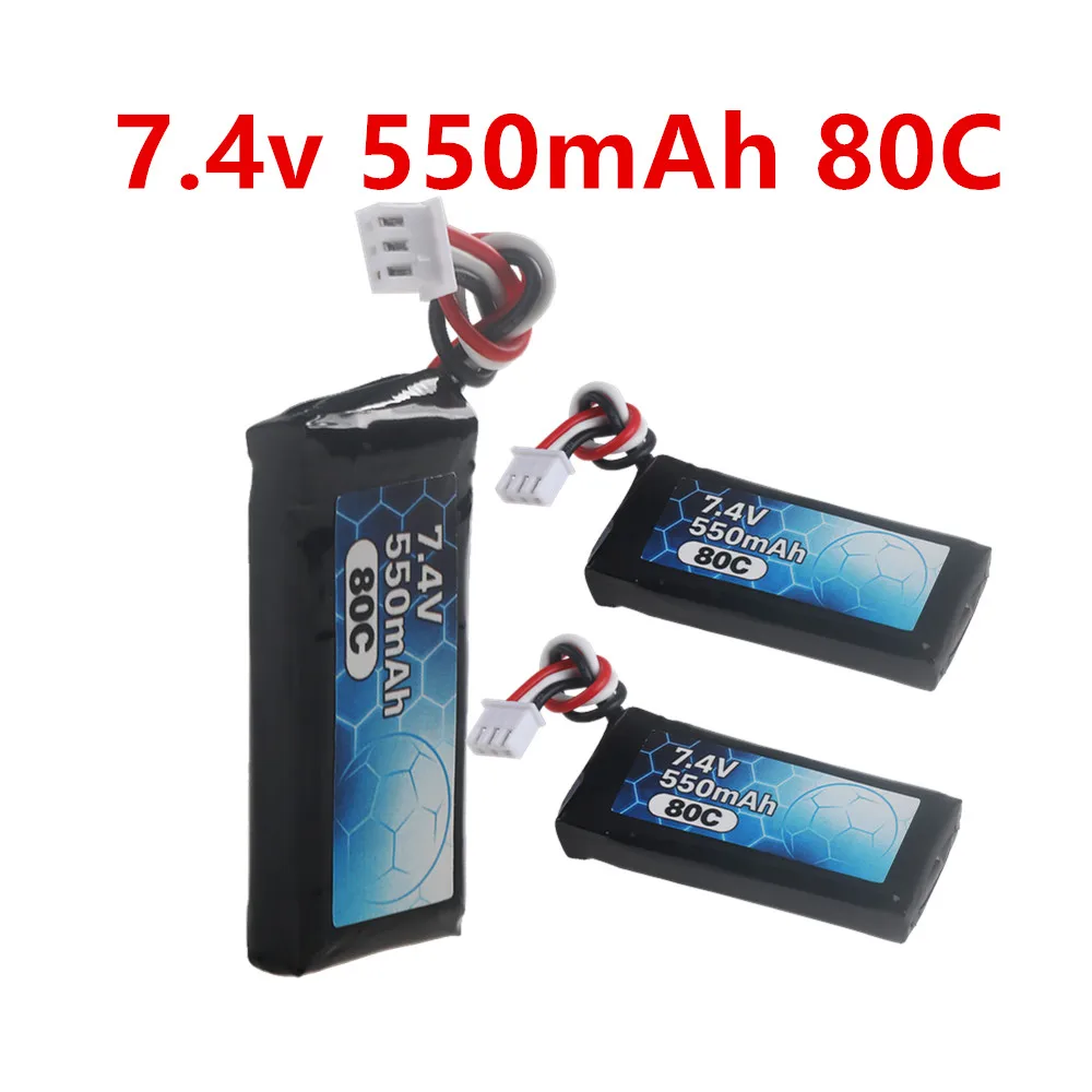 

Аккумулятор LiPo 2S 7.4V 550mAh 80C для квадрокоптера, вертолета, FPV-дрона, запчасти, перезаряжаемая батарея