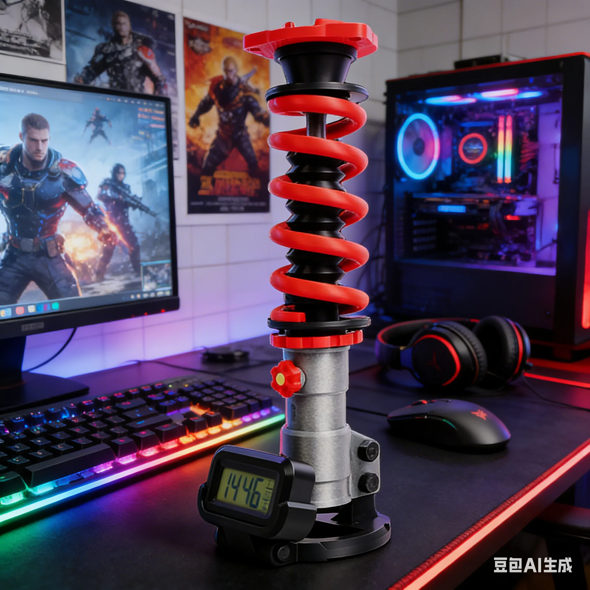 

DLY shock-absorbing desk lamp, adjustable brightness, industrial style personalized gaming room decoration item, boy's gift