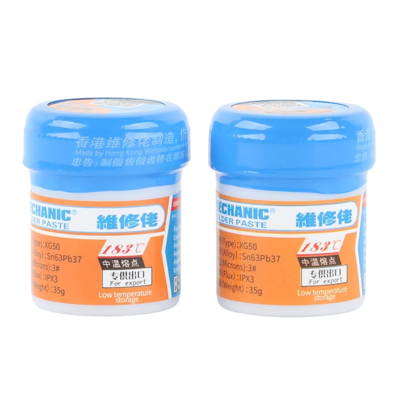 

2pcs/lot XG-50 XGSP-50 MECHANIC Original BGA Solder Flux Paste Soldering Tin Cream Sn63/Pb37 25-45um Solder Paste