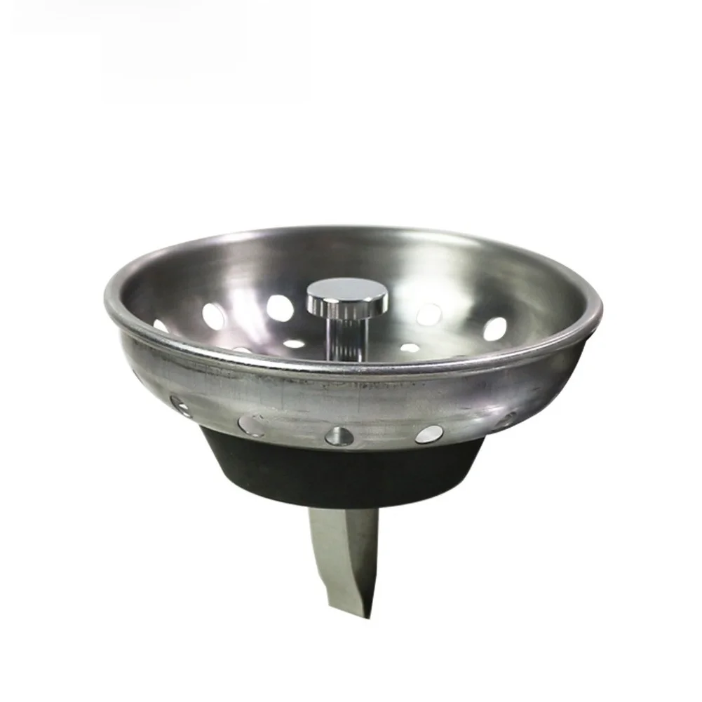 80mm Kitchen Sink Drain Stopper Stainless Steel Rubber Water Sealing Anti-Clogging Sink Strainer Kitchen Sink Accessories