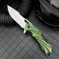 High-quality CJH420 Outdoor Pocket Folding Knife 440C Blade Aluminum Handle Jungle Portable Belt Knife EDC Carry Emergency Tool
