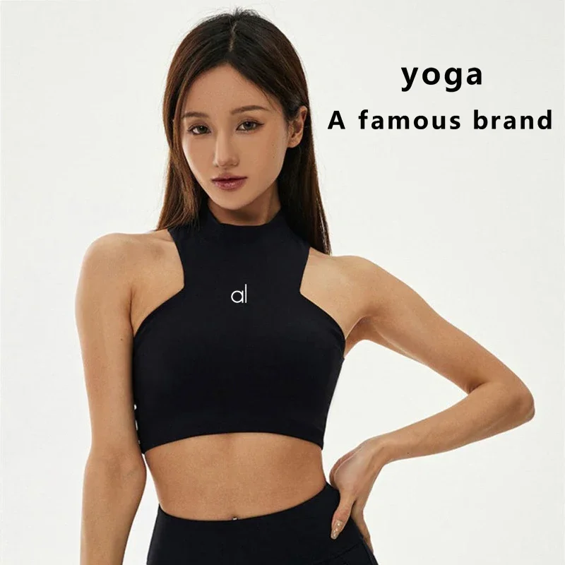 

a？？ yoga Sports vest fashion yoga back smock casual fitness running shock-proof outside wear vest