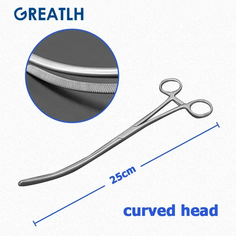 16.5cm/25cm Bowel Forceps Bowel Clamps Intestinal Forceps Orthopedic Veterinary Surgical Instruments Straight Curved