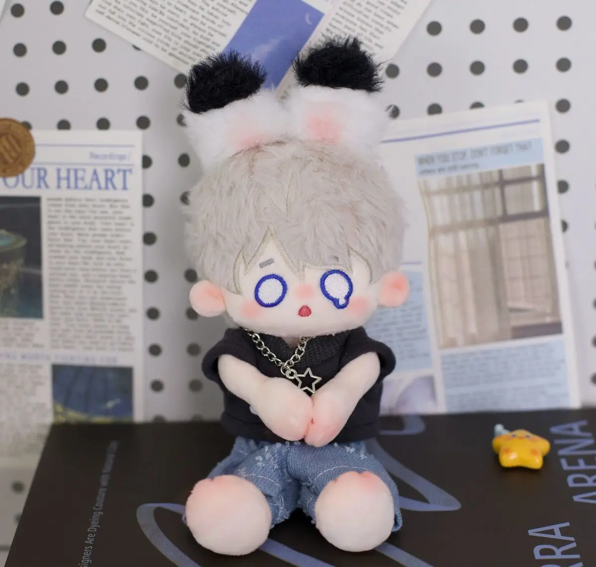 Cute 10cm Anime Xavier Attributes Love and Deepspace Plush Doll Chuichui Body Backpack Toys Pendant Gift 2
