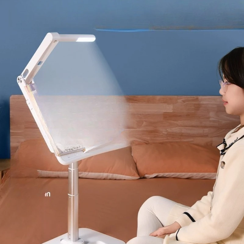Children's bed reading with eye protection lamp can be lifted and lowered floor rack  multi-functional book bracket fixed