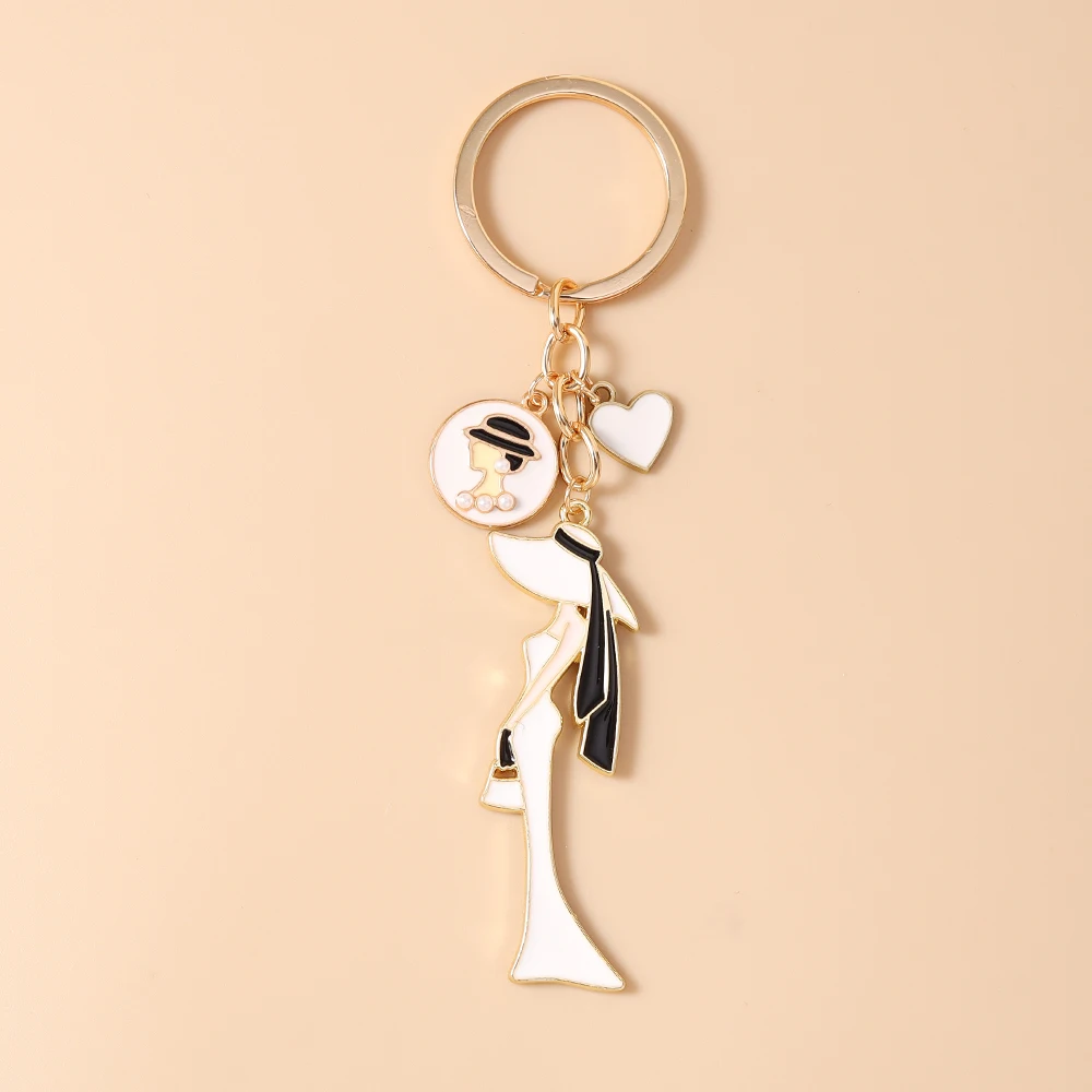 Aihua Modischer Eleganter Damen-Schlüsselanhänger, Emaille-Hut-Taschen-Schlüsselring für Mädchen, Tolles Geschenk, Rucksack-Taschenanhänger, Handgefertigter Schmuck – Detail 15