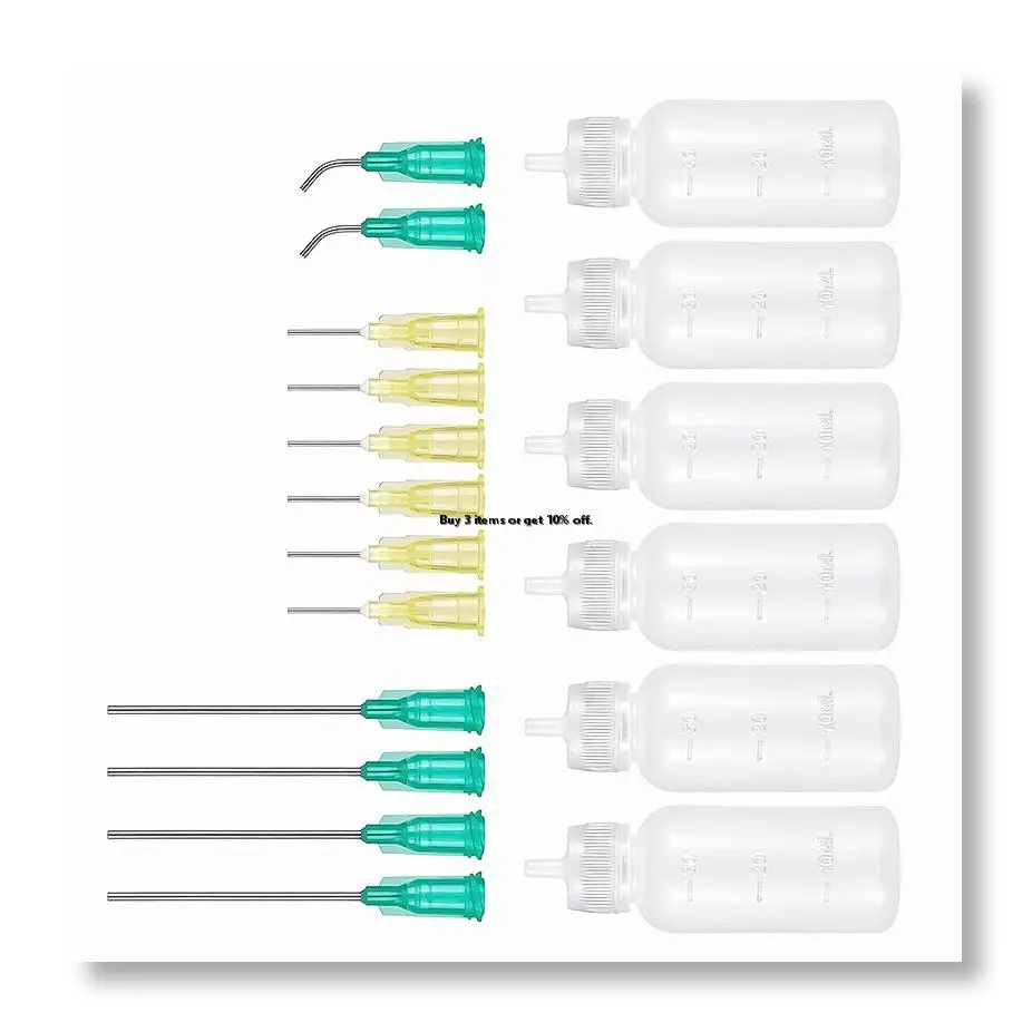 ✱Needle Tip Glue Applicator Bottles, Precision Tip Squeeze Bottle Needle Oiler for Paint Craft Quilling Glue Liquid
