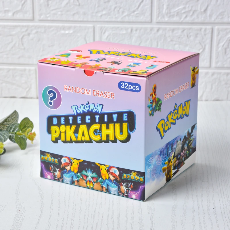 

Hot Selling Anime Pocket Monster Pikachu Blind Bag Pencil Eraser Action Doll Student Supplies Stationery Children's Gifts