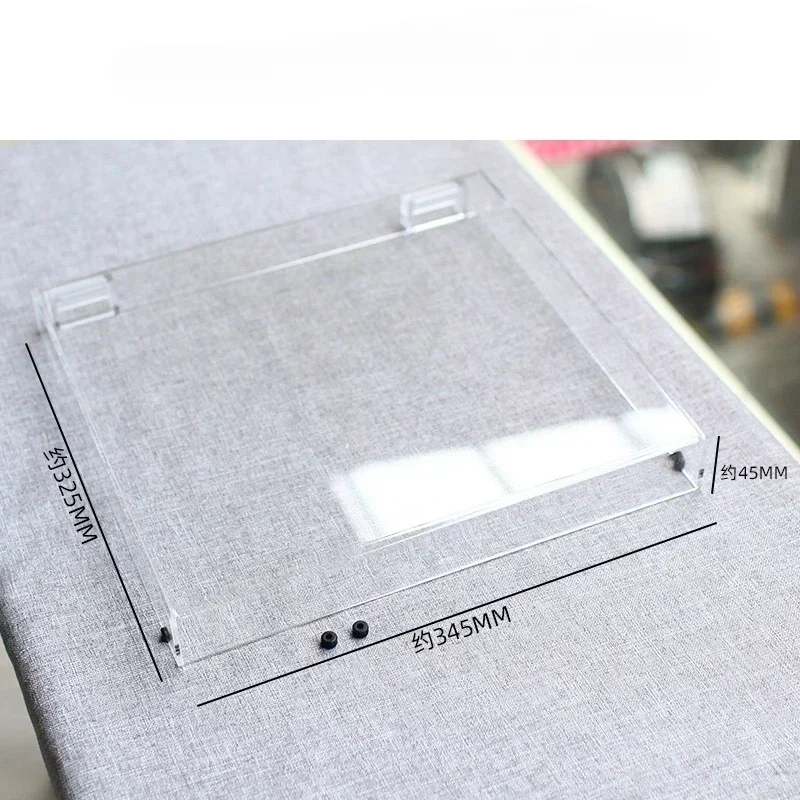 

Black vinyl record player transparent acrylic dust cover suitable for iron triangle