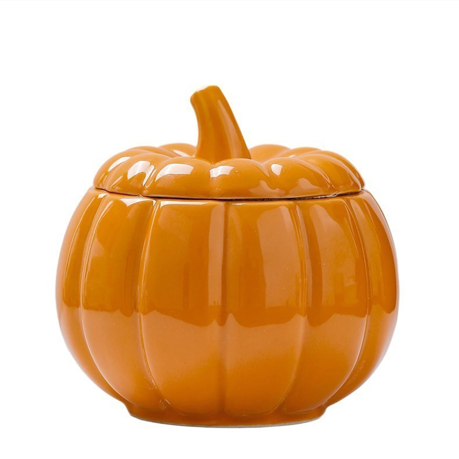 Orange Joyful Candy Pumpkin Shape Holiday Household Storage Can Symbolizing Fortune Household Household Storage For