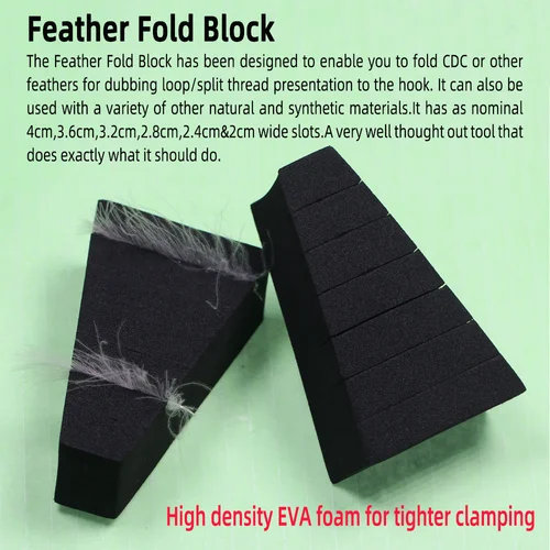 Imagen 2 del producto Wifreo 4 uds/6 uds Clips de plumas CDC herramienta de atado de moscas bloque plegable de plumas herramientas de sujeción de Hackle accesorios de pesca con mosca