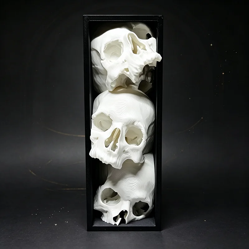 3D Printed Peeping Skull Book Holder Gothic Monster Bookend Sculpture Dark Academia Shelf Decor Home Office Halloween Ornament
