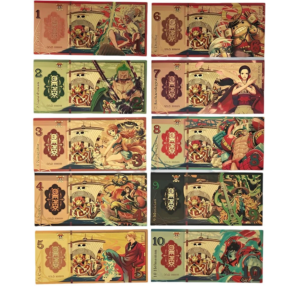 

One Piece DIY 9PCS/SET Luffy Chopper Hancock Zoro Nami Ace Sabo Plastic Color Flash collectible cards Anime boy holiday gift