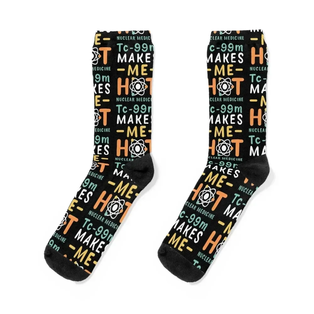 

Tc-99m Makes Me Hot Nuclear Medicine Technologist Radiology Funny Saying & Gift For Nuclear Medicine Rad Tech Medical Stud Socks