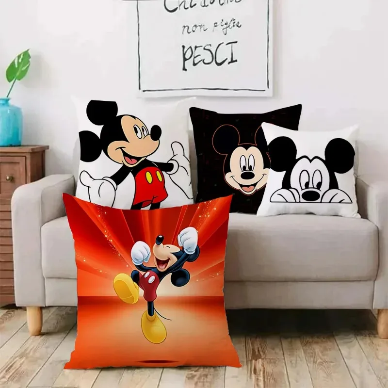 D-Disney cute Mickey Mouse Throw Pillow Covers Cartoon Sofa Decorative Home  Printing  Cute Cushion Cover