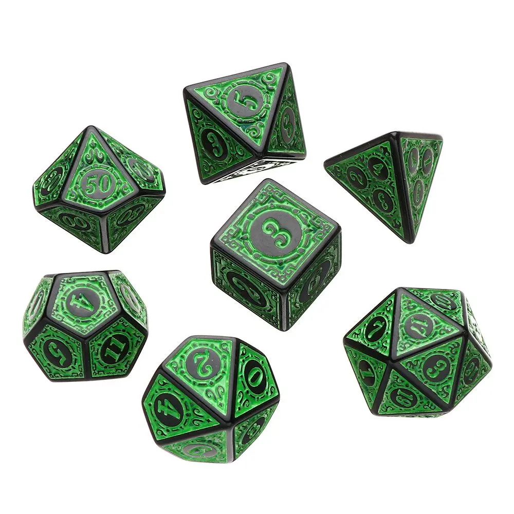 Набор многогранных игральных костей D12 D20 для TRPG DND с переливающимся блеском