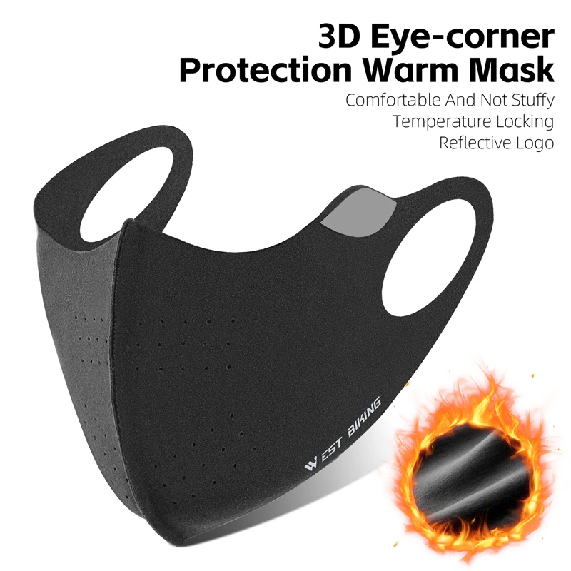 

WEST BIKING Winter Cycling Mask Warm Windproof 3D Eye Corner Protection Breathable Bicycle Motorcycle Sports Mask Equipment