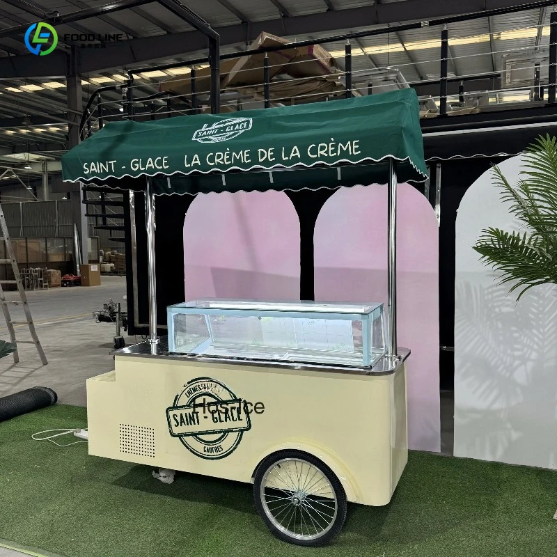 WholesaleCustomized New  Ice Cream Truck With Custom Logo Sticker For Sale Ice Cream Business Mobile Street Food Truck