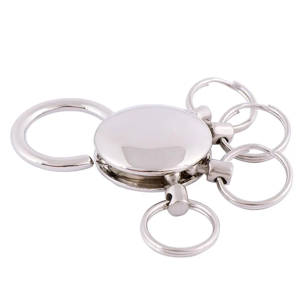 Creative Shackle Hanged Waist Keyring Belt Keychain Clip Pants Detachable Keychain 4 Ring Keyring Holder Key Chain