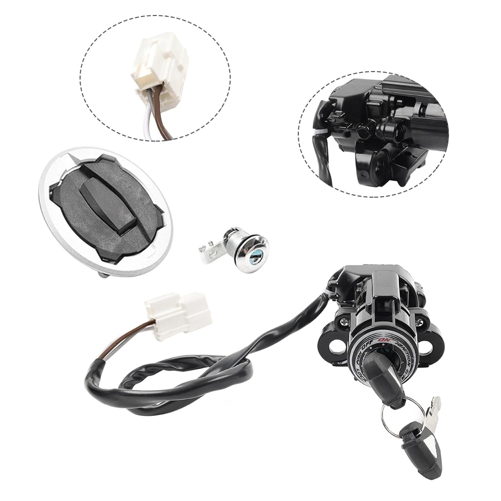 Motorbike Ignition Switch Lock Fuel Gas Cap Key Set For Kawasaki Ninja 400 Z400 2018 2019 2020 2021 2022 2023