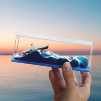 Cruise Fluid Drifting Bottle Titanic Black Pearl Dinosaur Era Style Drifting Ship Ornament Home Boy Girl Gift Desktop Decoration