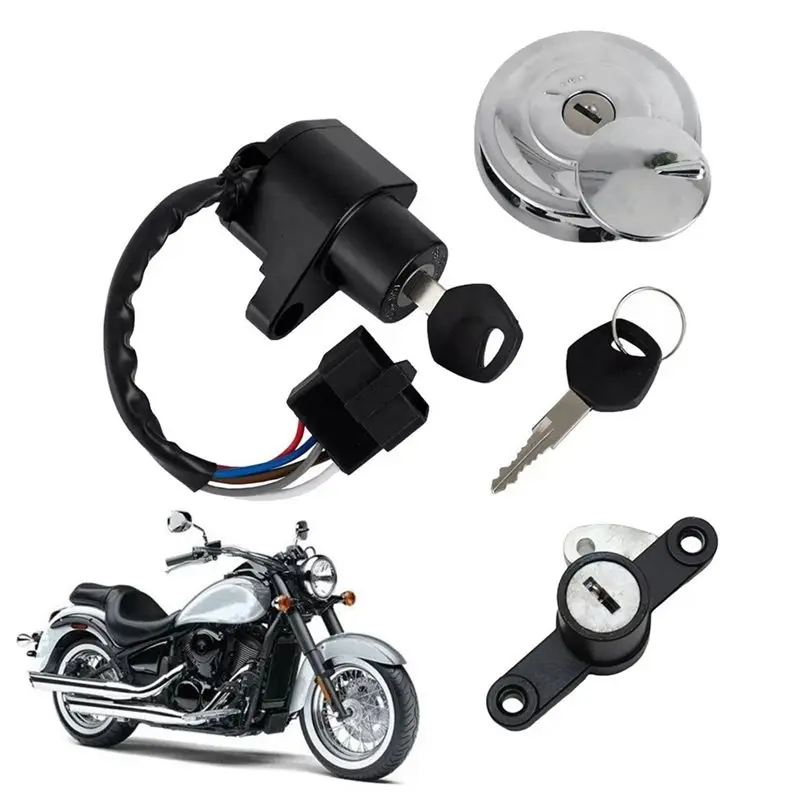 

Ignition Switch Tank Cap Cushion Lock Kit For Kawasaki Vulcan 900 Custom VN900 2007-2024 27005-0032 51049-5001
