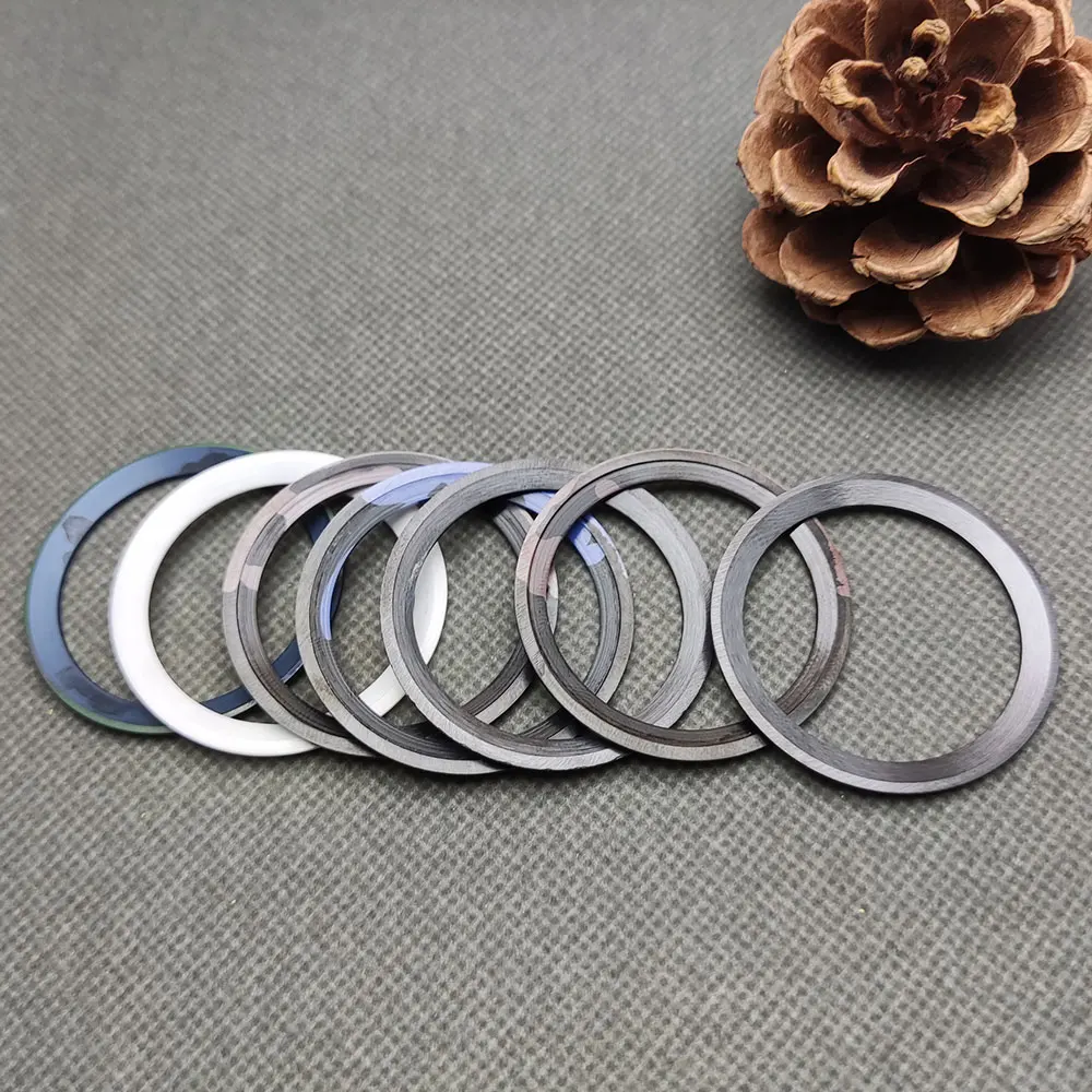 38mm * 30.5mm relógio face cerâmica moldura inserção para gmt greenwich relógios masculinos automáticos substituir acessórios rolx todos nh35