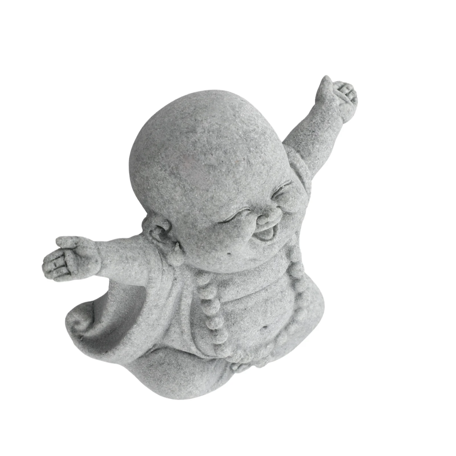 Fat Smiling Buddha Garden Ornament Sandstone Effect Outdoor Indoor Statue Decor for aquascape Desktop Decoration Chinese Tea Pet