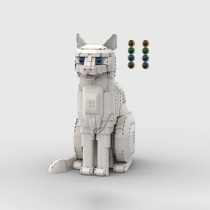 2026 New Ideas Orange Cat Tuxedo Cat Animal Model Building Blocks Assemble Cute Cartoon Bricks Puzzle Toys For Children Gifts