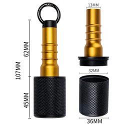 Aluminum Alloy Waterproof Tank Private Money Box Hidden Safe Keychain EDC Sealed Cabin Medicine Bottle Outdoor Tools