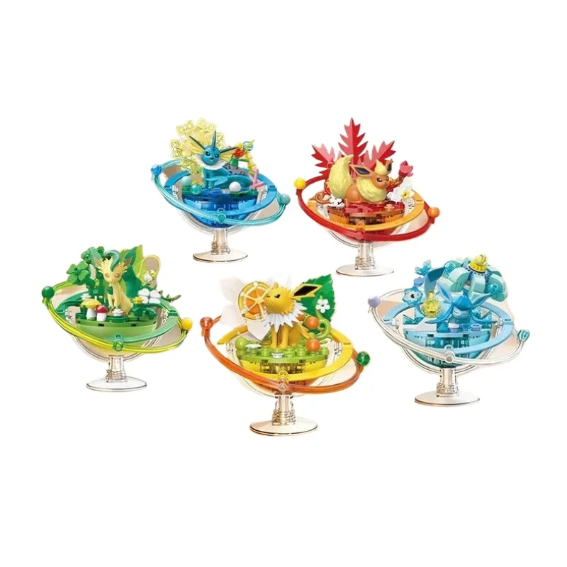 

Keeppley Building Blocks Pokemon Eevee Family Planet Model Assembly Toy Exquisite Desktop Decoration Gift for Girls