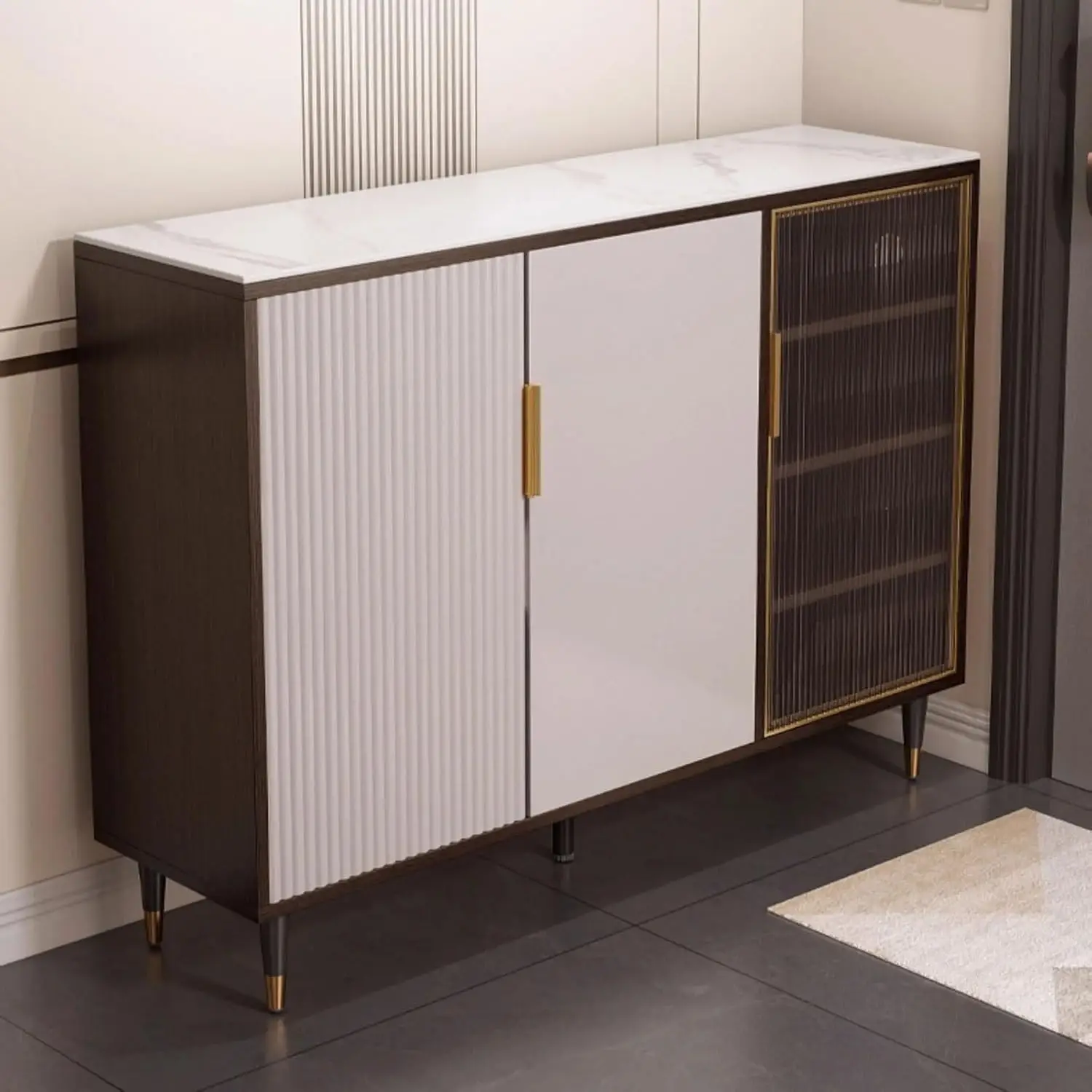 The Wall Entrance Shoe Rack with Slate for Home Use Entryway Shoes Cabinets