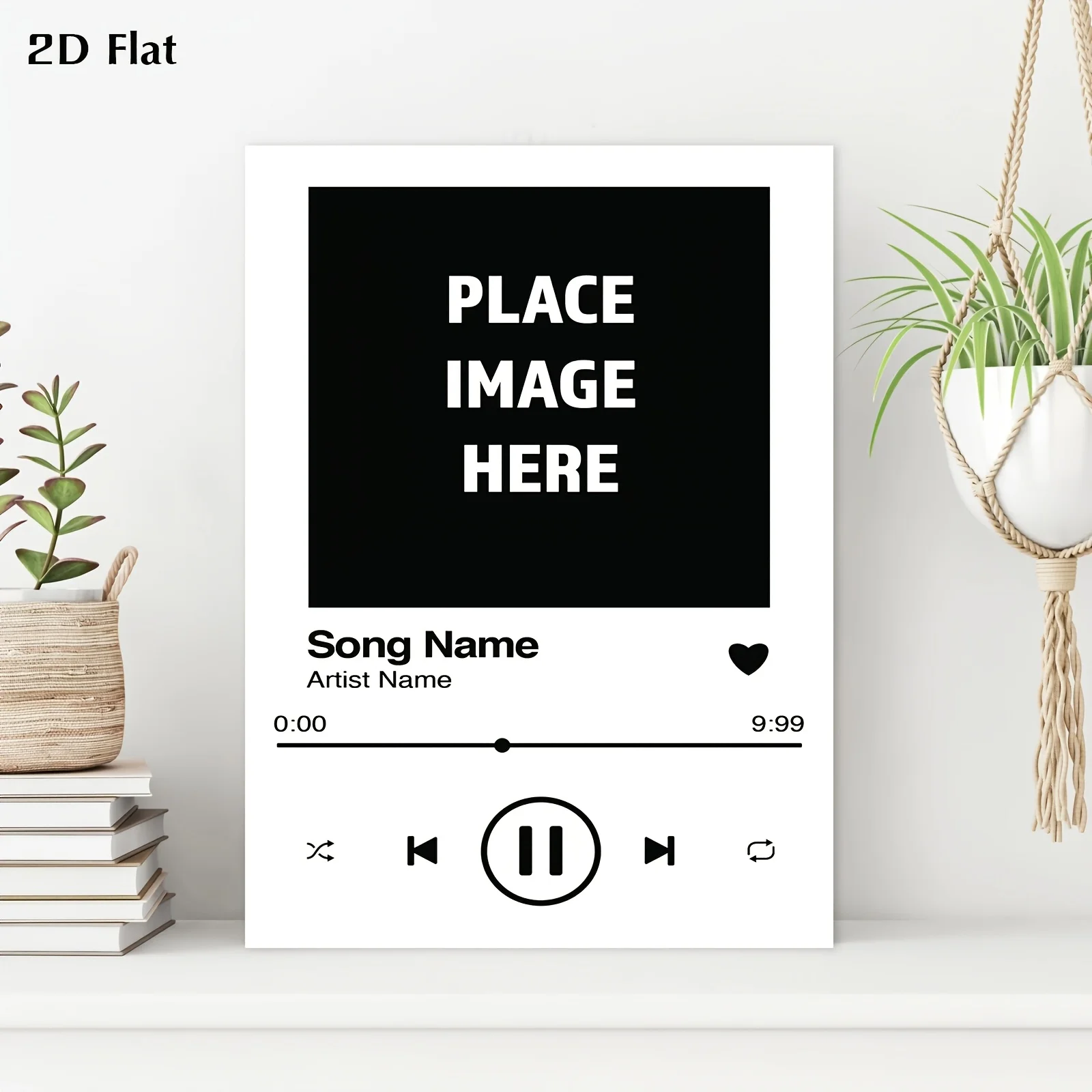 Customized album music player, customized canvas painting, customizable song album cover, bedroom decoration poster