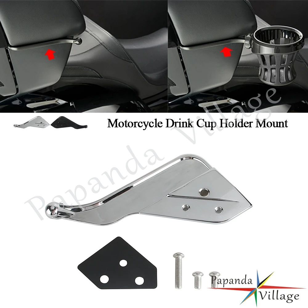 

Moto Water Bottle Holder Mount For Indian Roadmaster Pursuit Dark Horse Limited Elite Motorcycle Cup Holder Mount Drink Bracket