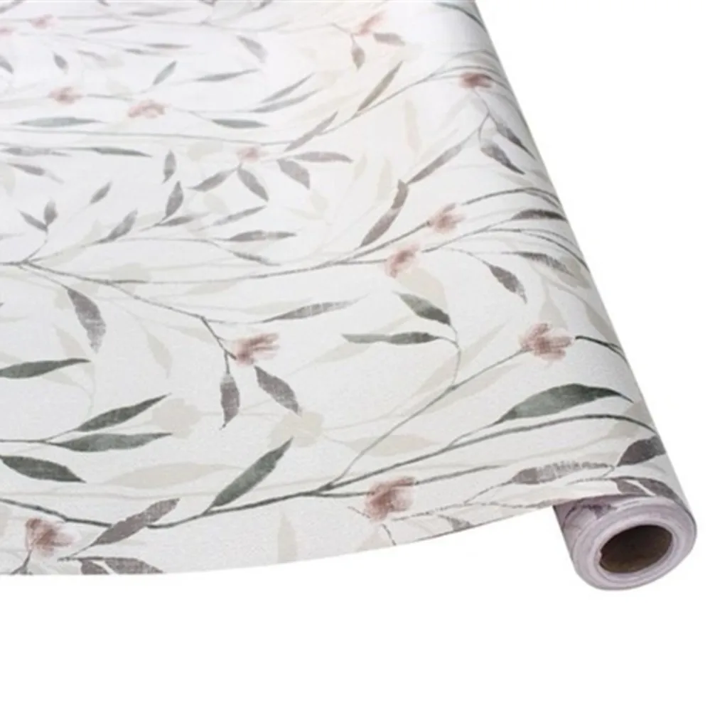 Papel tapiz de hojas florales, autoadhesivo de vinilo, diseño para paredes, baño, dormitorio, decoración del hogar, 10m de largo