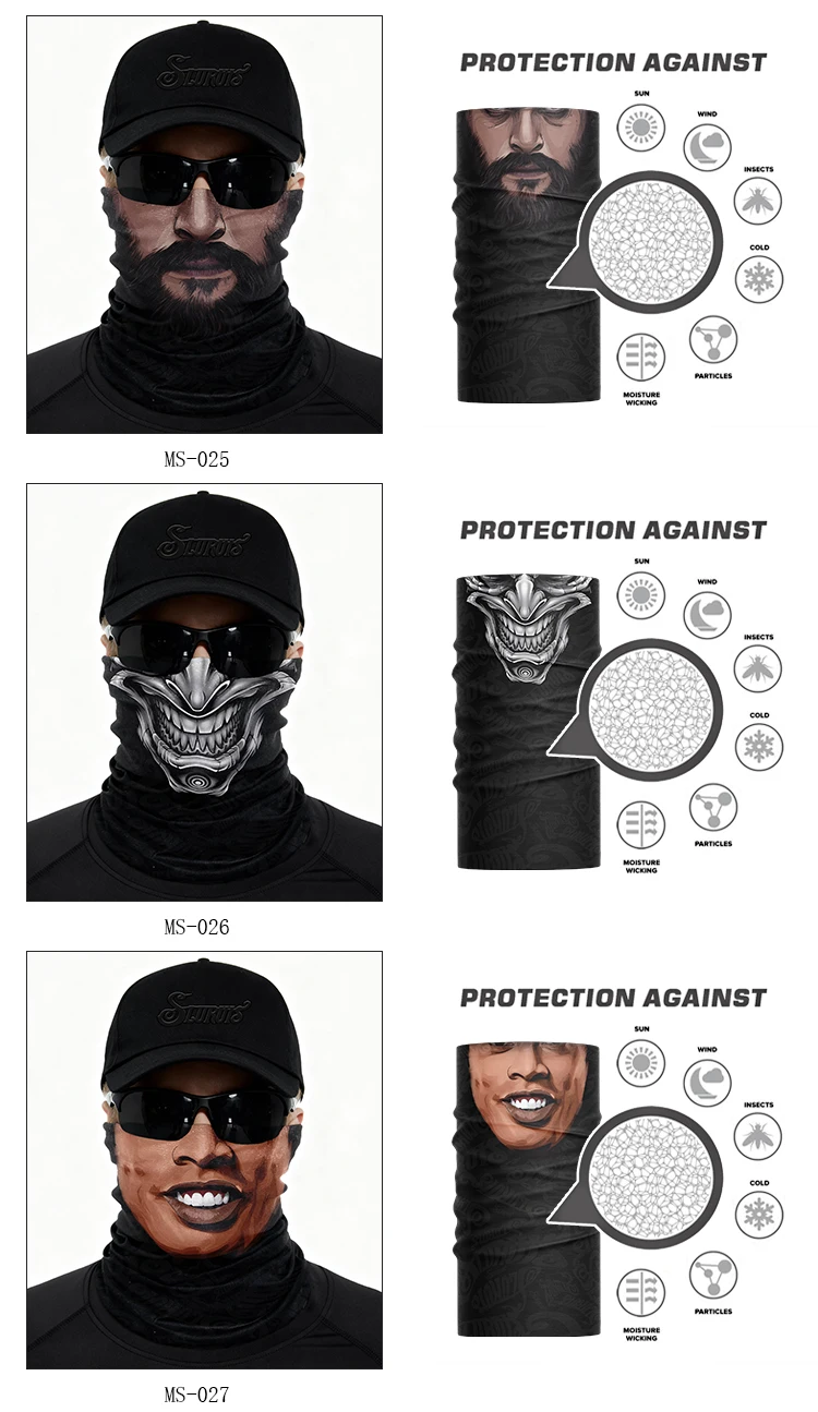 Sommerlicher multifunktionaler nahtloser Magic Headwear Schnelltrocknender Schlauchschal Gesichtsmaske für Outdoor-Wandern, Angeln, Radfahren, Sport – Detail 9