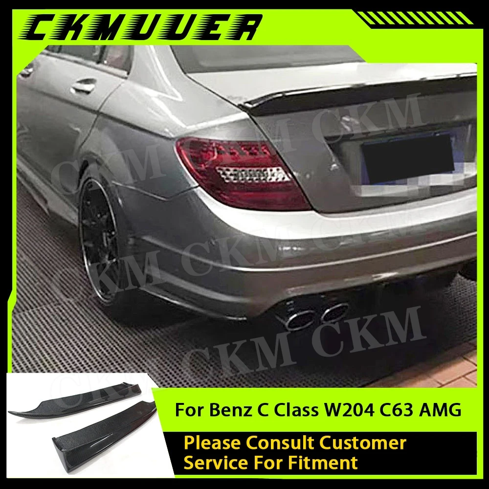 

Задние разделители для губ из углеродного волокна, фартуки, бампер, боковые крылышки, крылышки для Benz C Class W204 C63 AMG 2012 2013 2014 FRP