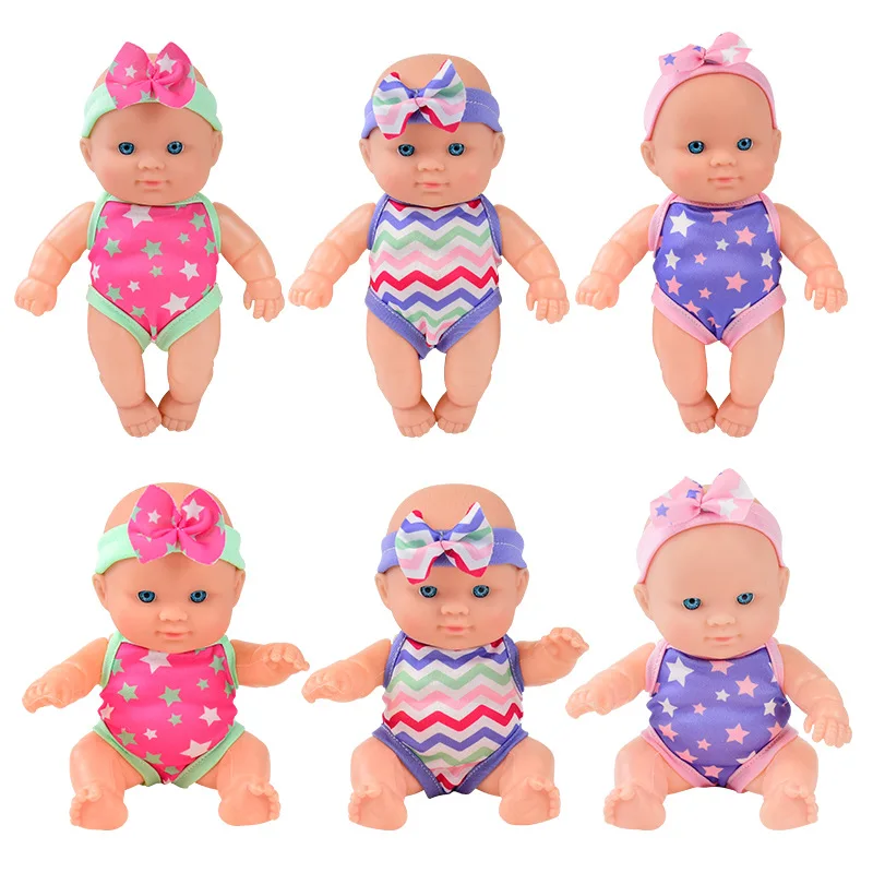 Simulation Baby Dolls Figures Dolls Kids Soft Rubber Toy Gift Cute Comforting Soothing Baby Dolls Children Soft Rubber Baby Doll