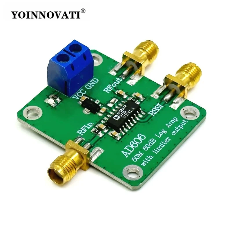 AD606 50MHz 80dB Logarithmic Amplifier Module - RF Detector with Demodulation, Adjustable Limiter & Limiting Output