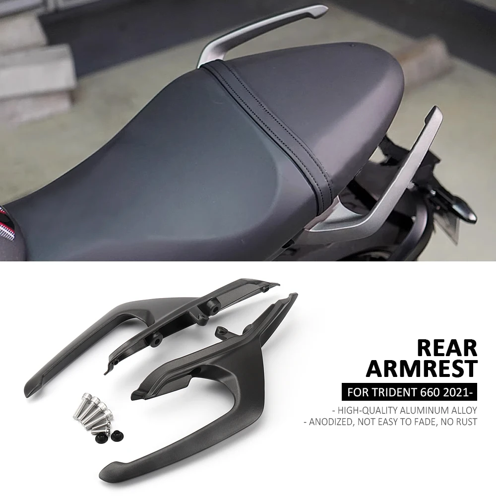 

New Motorcycle Aluminum Rear Grab Bars Seat Pillion Passenger Handle Armrest For Trident660 Trident TRIDENT 660 2021 2022 2023