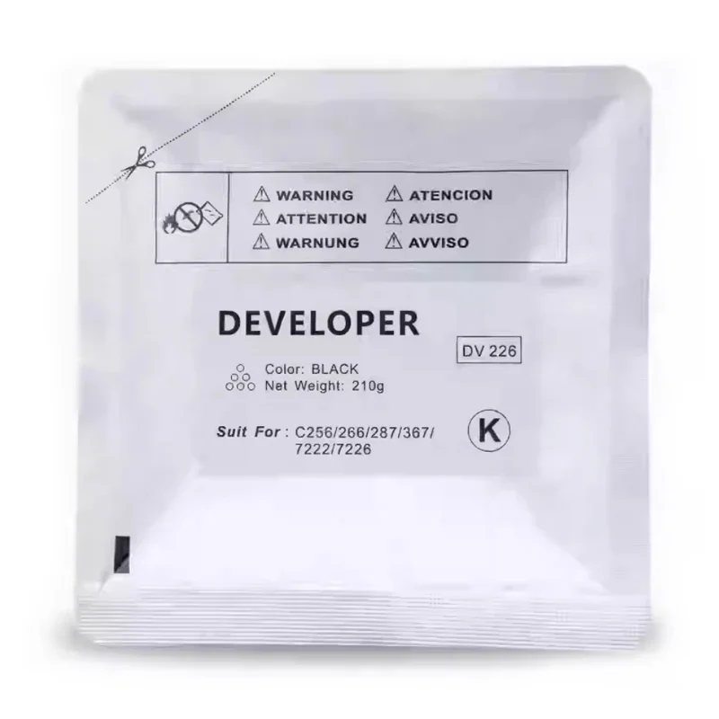 1PC DV226 Compatible Developer Powder For Konica Minolta C 256 287 367 266 7222 7226 C256 C287 C367 C266 C7222 C7226 Printer