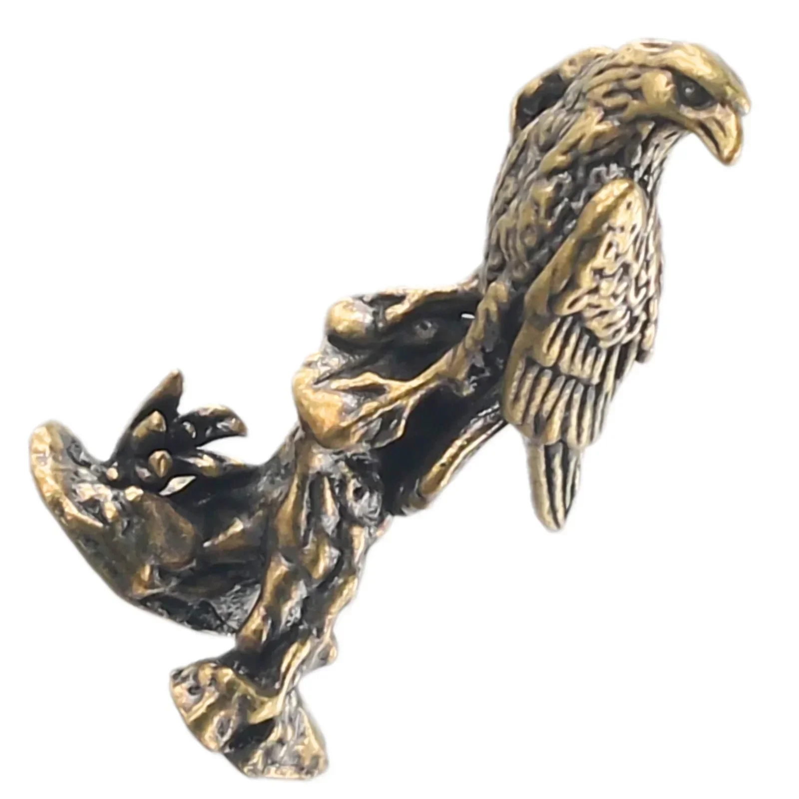 Eagle Statue Sculpture Handmade Crafts Ornament Vintage-Copper Bird Figurine Home Office Desk Animal Decoration