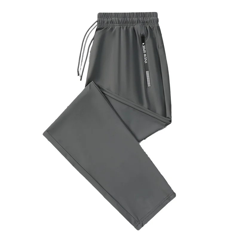 Football Baggy Sweat Pants Pair Men's Quick-Drying Sports Summer Outdoor Sports Man Big Tall Clothes Gift Sleeping Fishing Gray