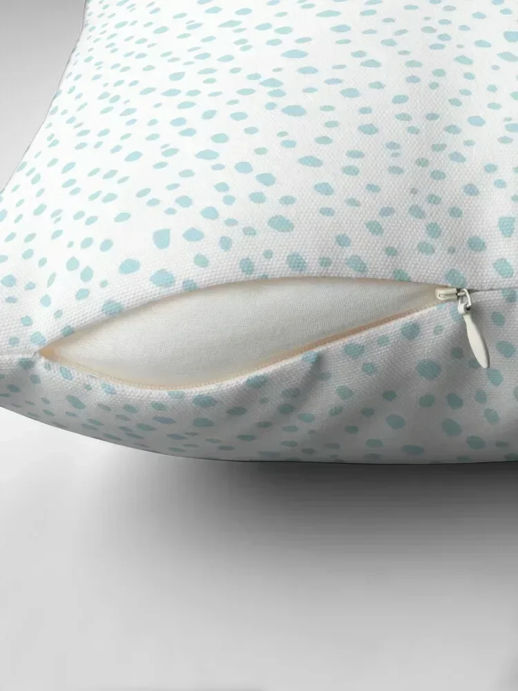 Winter Snowfall - Light Blue Dots by Minikuosi Throw Pillow christmas pillow case Couch Pillows pillow