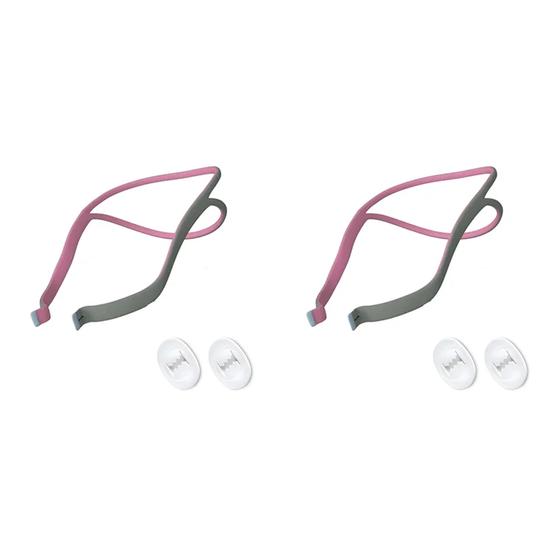 ABZA-2PCS القبعات CPAP استبدال ل Resmed Airfit P10 وسادة الأنف CPAP قناع الأشرطة 2 الأشرطة المرنة و 4 مقاطع التعديل