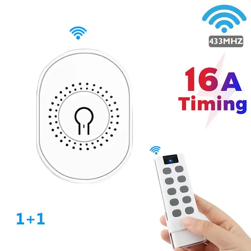 16A 433MHZ Smart Switch 2-Ways On-off Switch Control Wireless Smart Home Relay Automation Breaker Remote Suit Timing Function