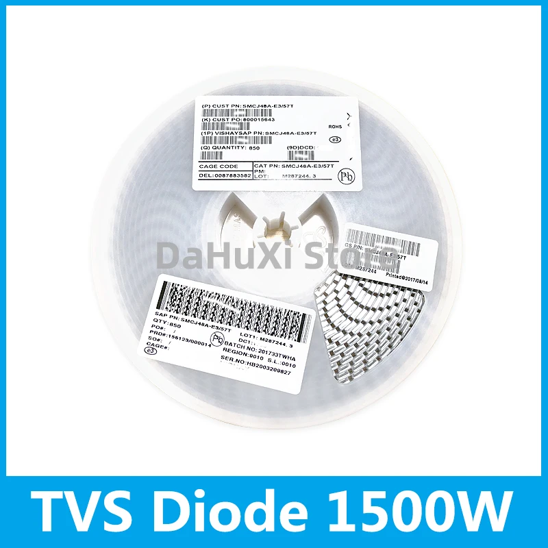 50PCS SMCJ36A SMCJ36CA SMCJ40A SMCJ40CA SMCJ43A SMCJ43CA SMCJ45A SMCJ45CA SMCJ48A SMCJ48CA TVS Diode 1500W DO-214AB