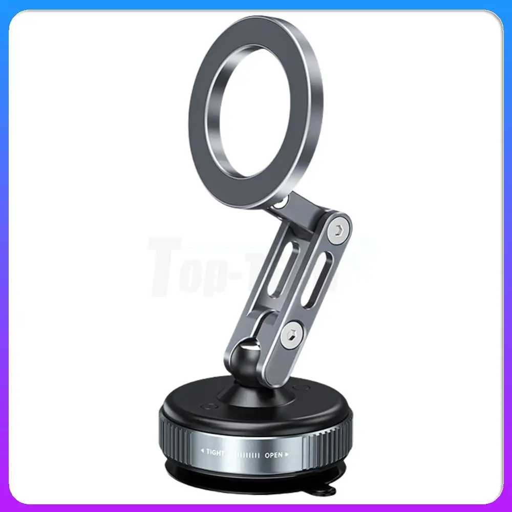 

Magnetic Car Phone Holder Vacuum Suction Cup Car Phone Mount Foldable Phone Stand for iPhone 16/15/14/13/12