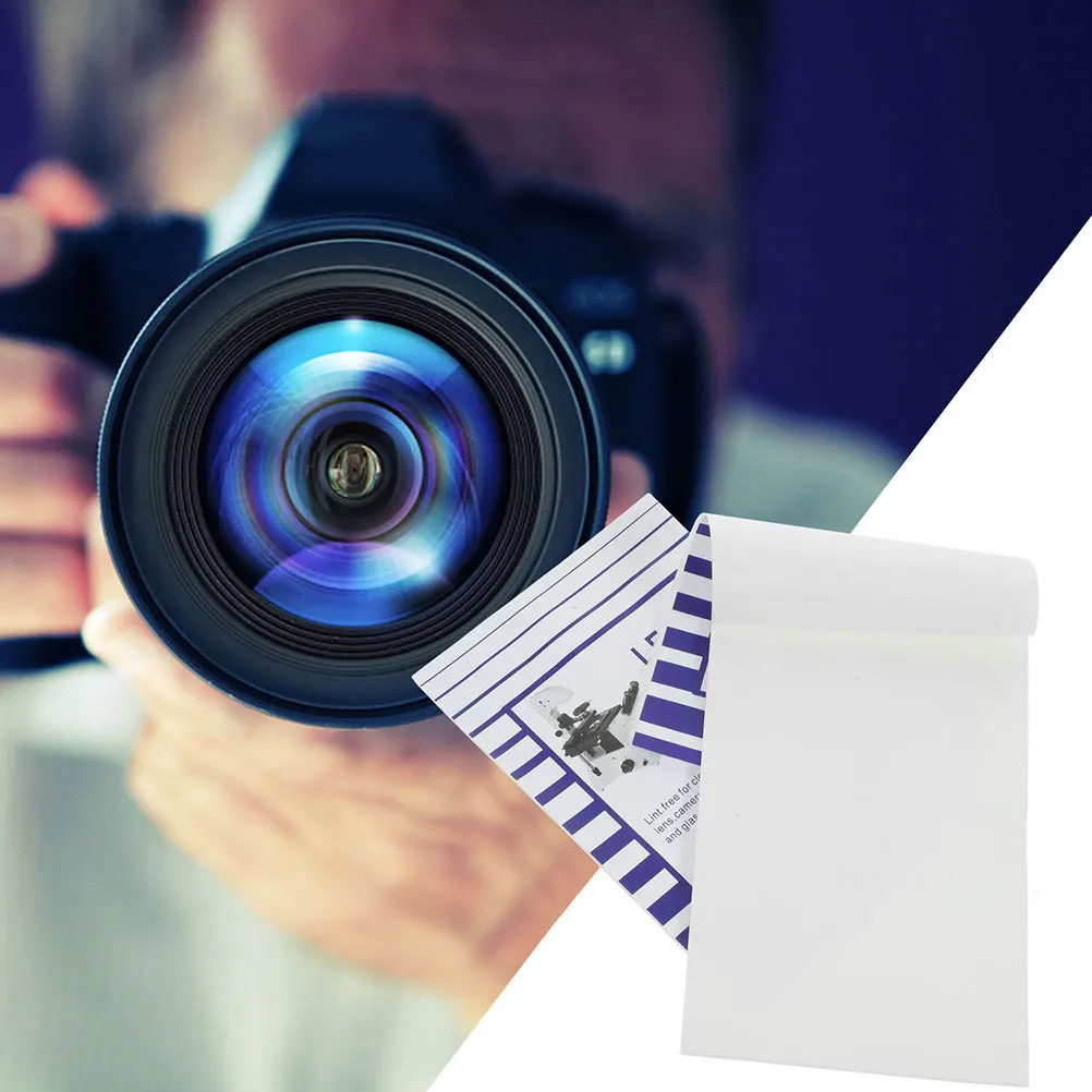 

6 Books Lens Cleaning Tissues Convenient Wipes for Camera Lenses Eyeglasses Screens Remove Fingerprints Smudges