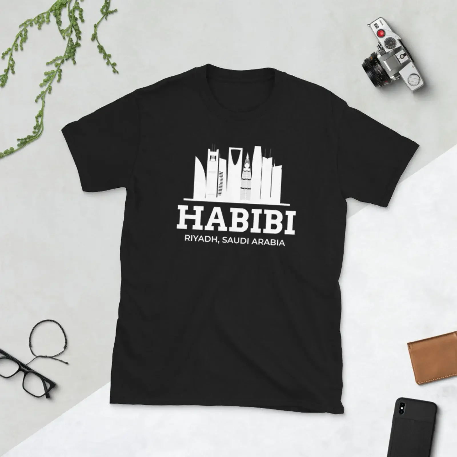 Riyadh T Shirt Habibi Love Saudi Arabia Souvenir   vintage Washed Unisex Slightly fashion Stylish Top For Everyday Wear homme